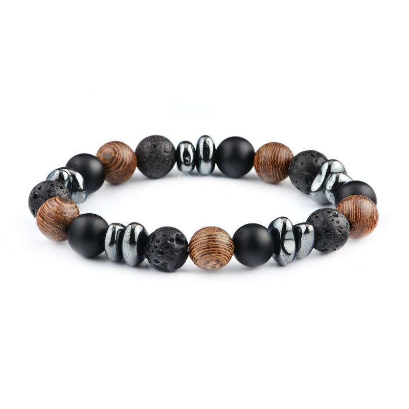 1Pcs Male irregular stone bracelet, striped agate necklace,  accessory, vintage bracelet