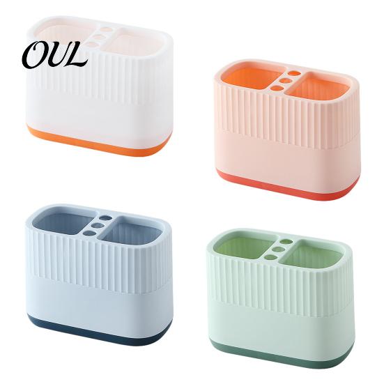 Organized Workspace Storage Tool Desktop Pen Holder, Compartments Thickened Plastic Organizer, Macaron Cute Desk Accessories for Girls Color Vertical