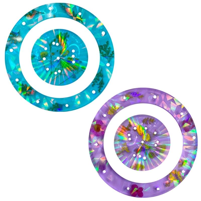 Lekki Cień Dzwonek Wiatrowy Gramofon Wisiorek Krople Kleju Forma Brelok do Kluczy Dekoracja Ścienna Holograficzna Silikonowa Forma