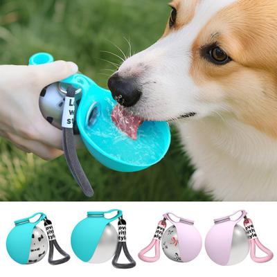 Foldable Dog Water Bottle Portable Pet Water Dispenser with Silicone Bowl Stainless Steel Bottle Travel Water Bowl for Outdoor Walks