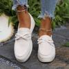 Fashion New Lefu Shoes Women's Soft Leather Retro Lazy Man Step On Thick Sole Flat Bottom Comfortable Single Shoe