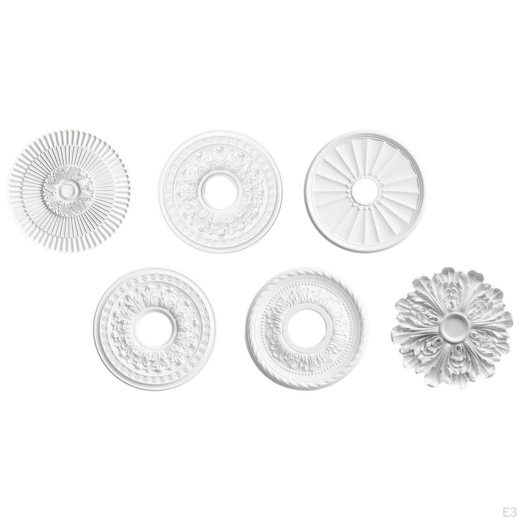 , Roseta de Teto Elegante, Versátil e de PU para Luminárias – Placa Decorativa para Quartos, Bibliotecas,