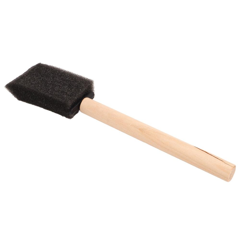 20Pcs Length 15cm Foam Paint Brush Black Brush Head Poly Foam Brush Sponge Paint Brush  for DIY