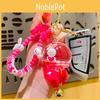Cartoon Style Wind Chime Floating Bottle Keychain Adorable Bear Acrylic Gift Pendant