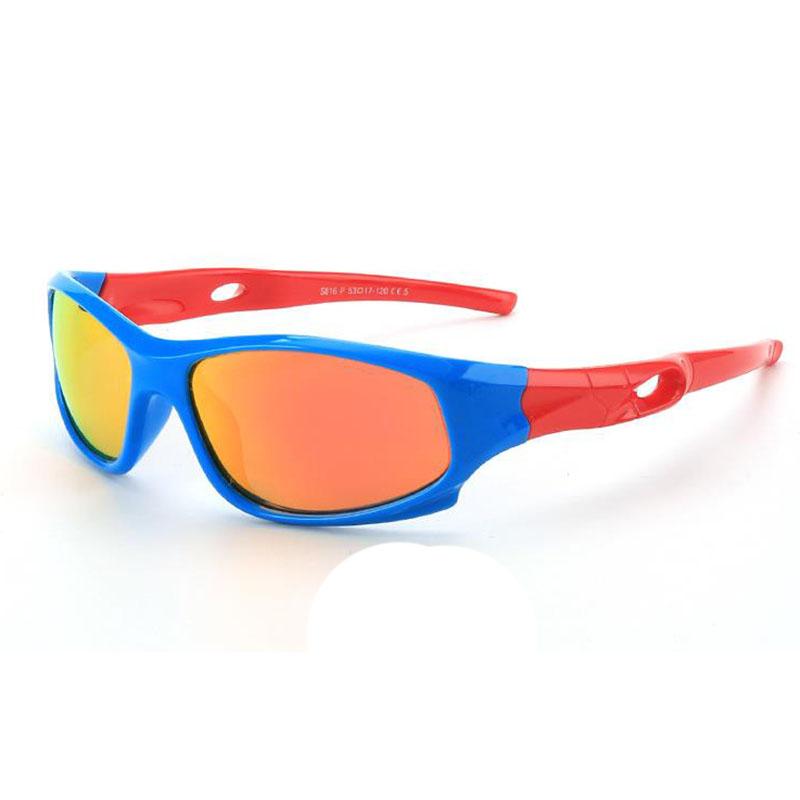 Sportowe okulary przeciwsłoneczne dla dzieci z polaryzacją Kolorowe soczewki Ochrona przed promieniowaniem UV Modne dla dzieci okulary dla chłopców i dziewcząt Silikonowe okulary ochronne