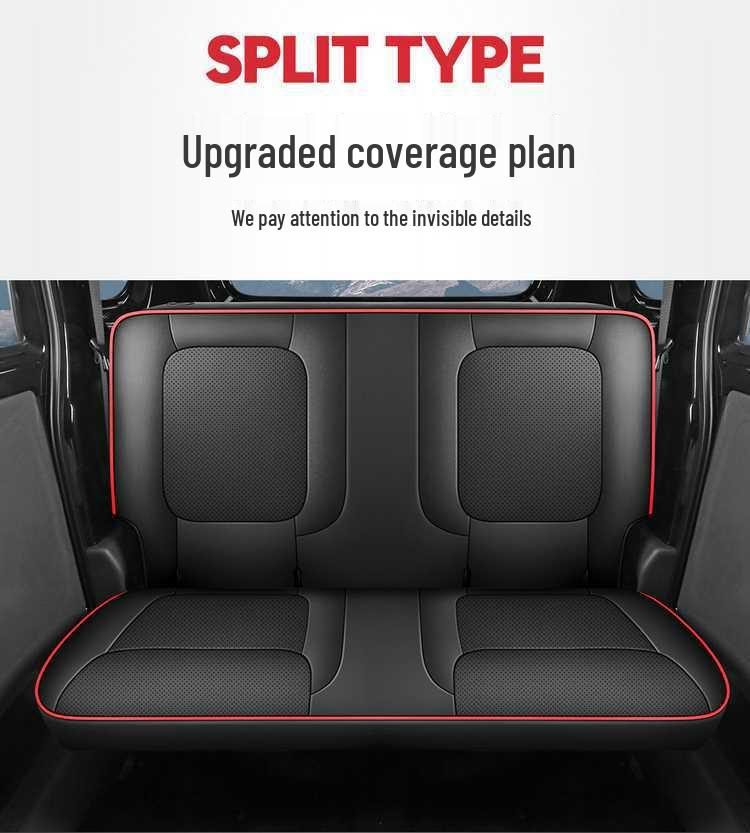 Wuling Zhi Guang EV All-Season Leather Seat Covers - Universal, Breathable, Perforated, Full Coverage.