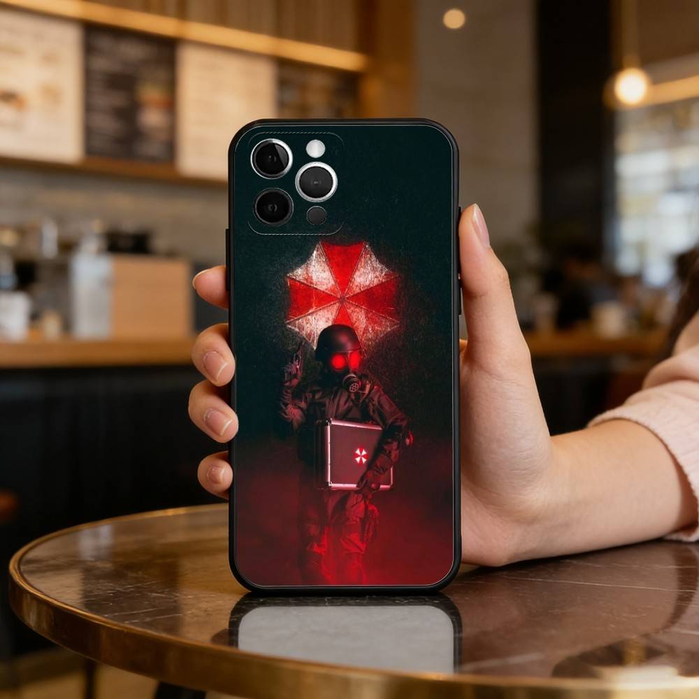 R-Resident E-Evil Game Phone Case For iPhone 17,16,15,14,13,12,11 Plus,Pro Max,Soft Silicone Black Cover