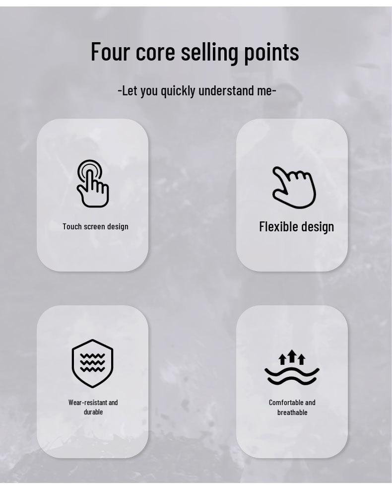 Cross-border Tactical Wear-resistant Non-slip Motorcycle Gloves with Sunscreen & Touchscreen Features for Outdoor Riding.