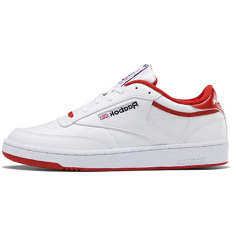 Reebok Club C 85 White Legacy Red Unisex Sneakers Black FX3371 42