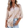 Women's Fashionable Lapel Single Breasted Long Sleeved Shirt Jacket