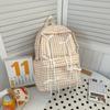 New Ribbon Bow Students Backpack Y2k Large Capacity School Bag Plaid College Backpack Students