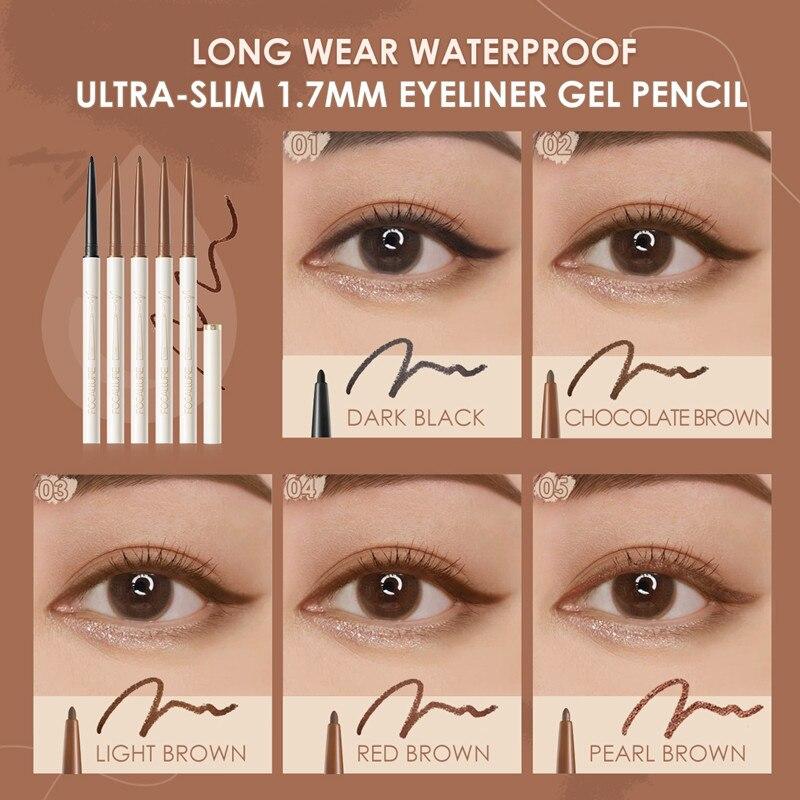 FOCALLURE Non-smudge Eyeliner Easy To Apply Makeup Smooth and Long-lasting Waterproof Ultra-fine Eyeliner