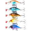 5PCS Little Fat Fish 4cm/4.6g Imitation Fake Fish Bait Hard Bait Fake Bait