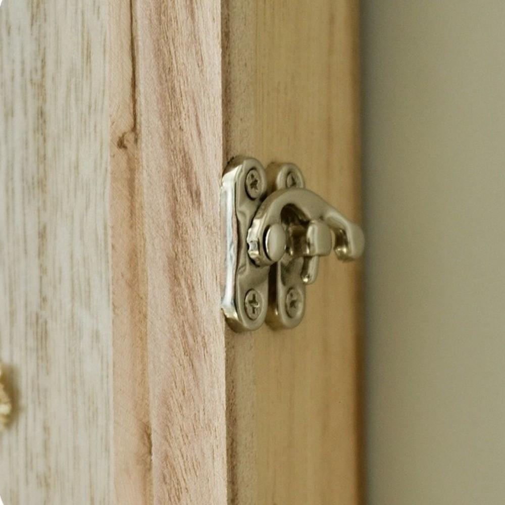 Wooden Cabinet Key Rack Rustic Key Hook Wall Decor Wall-Mounted Key Storage Box Office