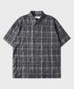 LEIRE Vintage Wrinkle Check Short Sleeve Shirt [Charcoal]
