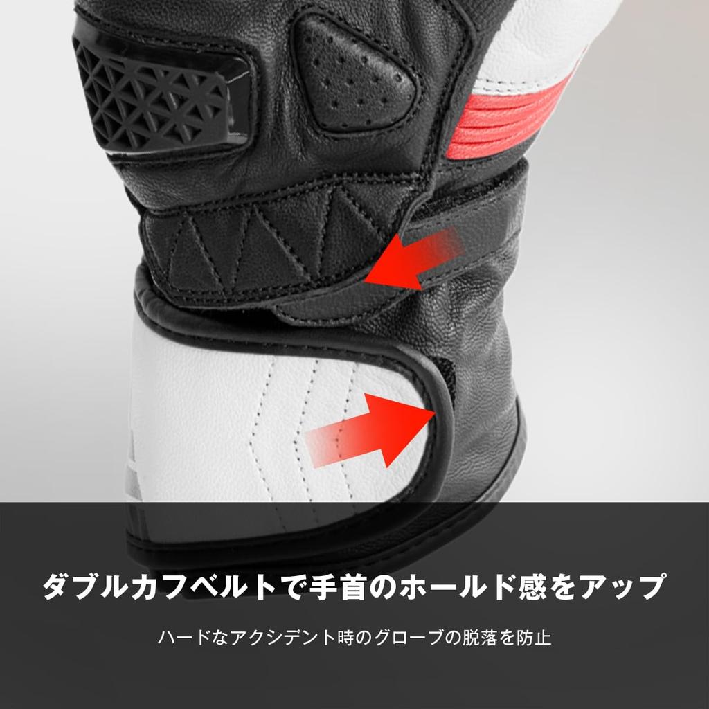 KOMINE 2025 Model Motorcycle Racing Gloves Size L 06-266 GK-266 Black/Red,