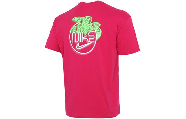 

Nike T Shirts Men s Raspberry Red Crew Neck Moderate Straight Fit DB5951-615 XL