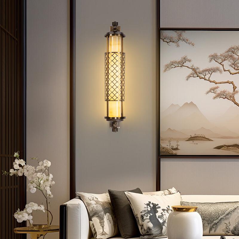 Oeny Outdoor Waterproof Natural Jade Wall Lamp