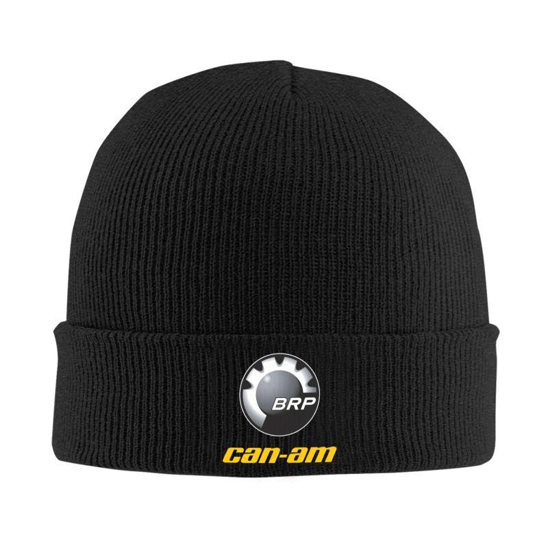 Custom BRP Can Am Logo Print Beanie Hat Adults Knitted Hat Soft Warm Skullies Beanies Cap Autumn Winter Outdoor Bonnet Hats