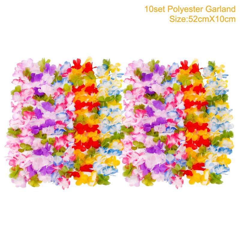 HUIRAN Artificial Flower Garland Hawaiian Flower Necklace Hawaiian Party Decorations Hawaii Party Favors Summer Party Supplies