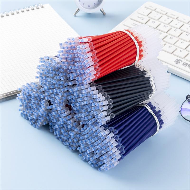 100-Pack: 0.5mm Black, Red & Blue Pen Refills, Full Needle Tube Bullet Head, Ideal for Students & Teachers