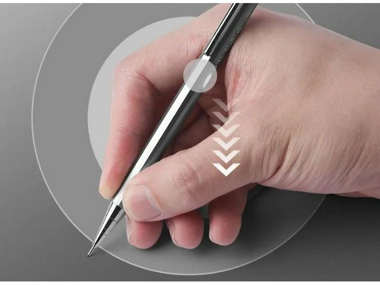 

Профессиональный металлический механический карандаш, 0,5/0,7 мм, Тяжелый, Низкий центр тяжести, Непрерывная подача грифеля, Идеален для рисования и живописи