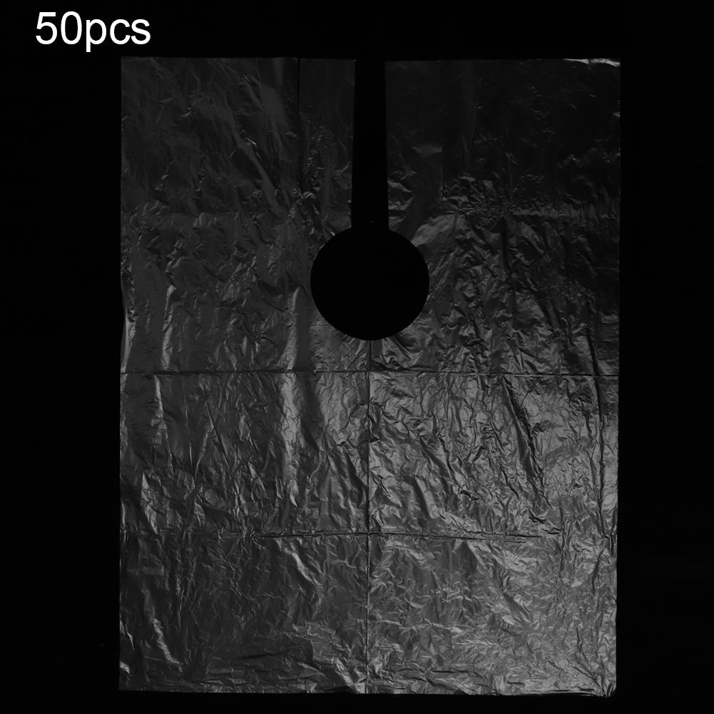 50pcs Disposable Waterproof Hair Cutting Dyeing Cape Hairdressing Gown Apron 64 x 82cm