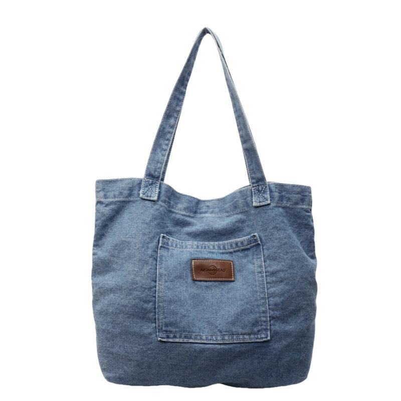 

Джинсовая сумка женская сумка для шоппинга сумка большой емкости светло-синий