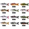 10cm/18g Esca da Pesca 12 Colori Multi-Segmenti Articolata Bionica Esca Artificiale Wobbler Affondanti Pesca