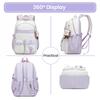 Girls' School Backpack Teenager School Bag Waterproof Lightweight Stylish Casual Daypack Nylon School Bag Girls 3rd - 9th Class
