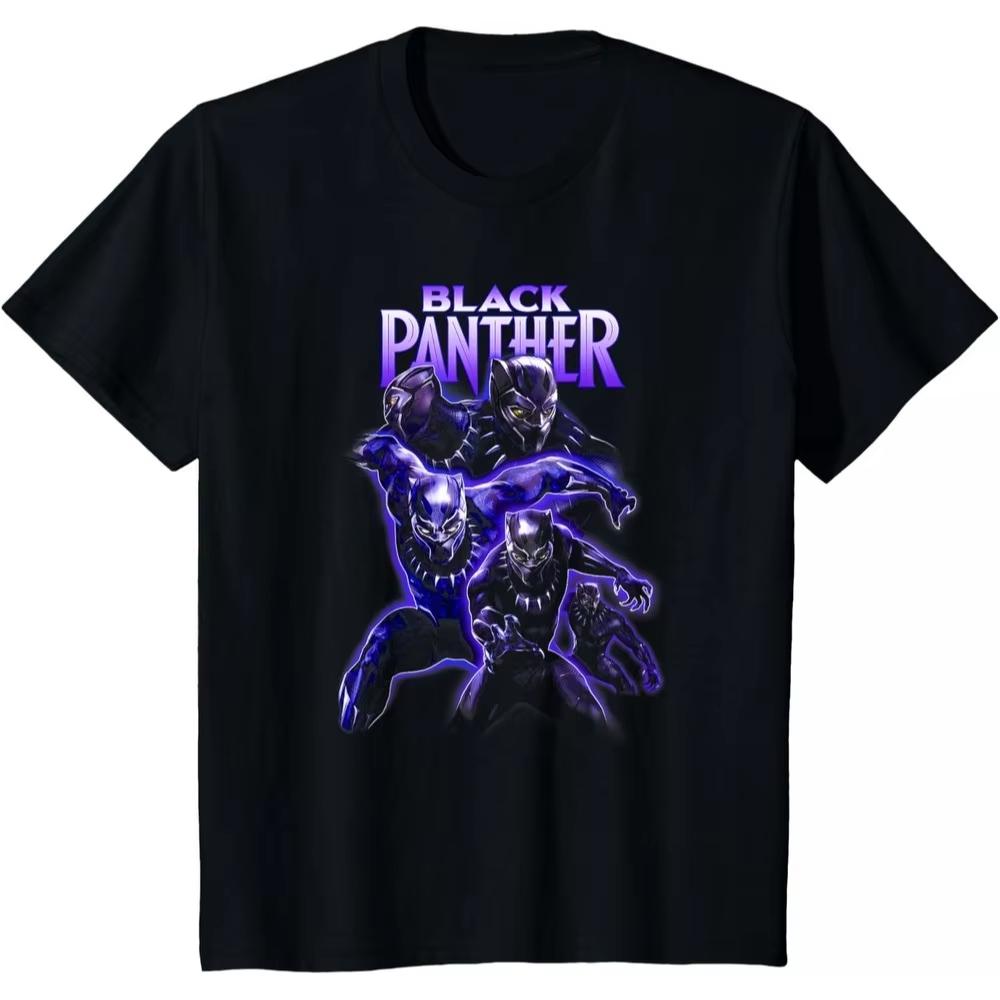 

2026 Black Panther Full Team Marvel TShirt Unisex Short Sleeve Breathable Cotton Classic Fit Crew Neck Trendy Top for Men Women S
