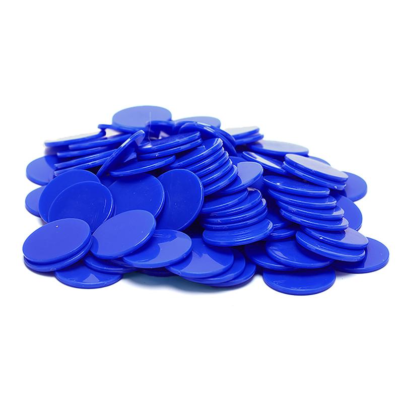 100Pcs 25Mm Poker Chips Count Bingo Chips Bingo Game Cards Plastic For Games