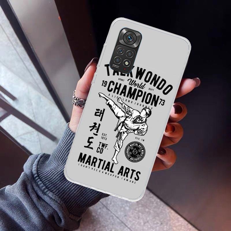 Kungfu Taekwondo Phone Case For Xiaomi Redmi Note 10 11 12 13 14 15 Pro Plus 11S 12S 14S 11T 11E 10S Soft TPU Back Cover Redmi N