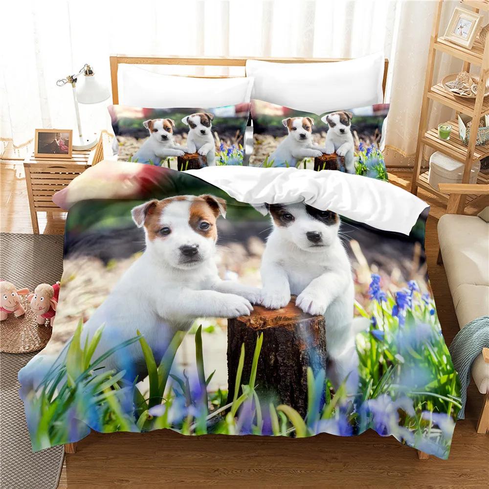 

Cute Sleep Pug Dog Bedding Set For Adults And Children Duvet Cover Sets Full Queen King Bedroom Home Textile Comforter Cover EU Single(135*200cm)3pcs