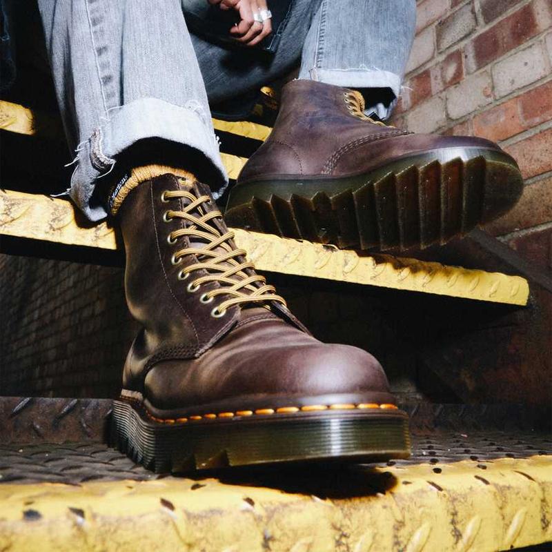 Dr. Martens 1460 Pascal Ziggy Leather Simple Fashion Short Boots Unisex boots Brown 26924207