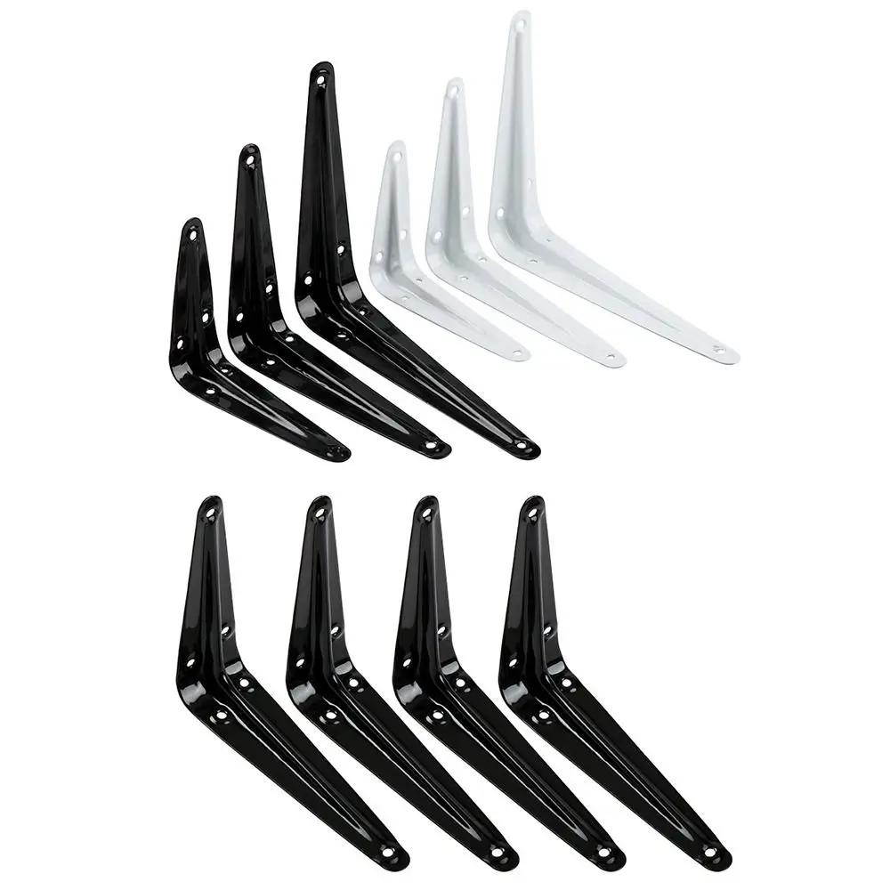 1Pcs New 4-14inch Triangular Bracket Support Wall Mount Hanging Black White Mounting Bracket Fixed Metal Shelf Corner Brace