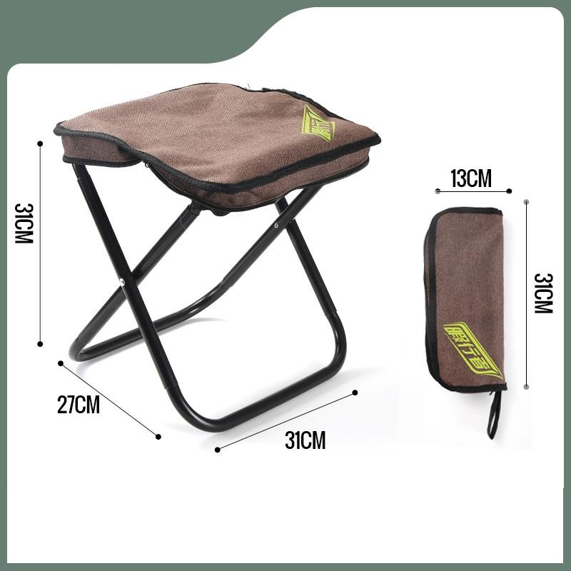 Portable Outdoor Folding Stool Camping Chair Ultralight Stainless Steel Handbag Pocket Little Mazar Nature Hike Fishing Tourist