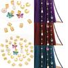 34pcs Hair Braiding Hollow Out Hair Ring Butterfly Hair Braid Tubes Gold Dreadlocks Beads  Decor