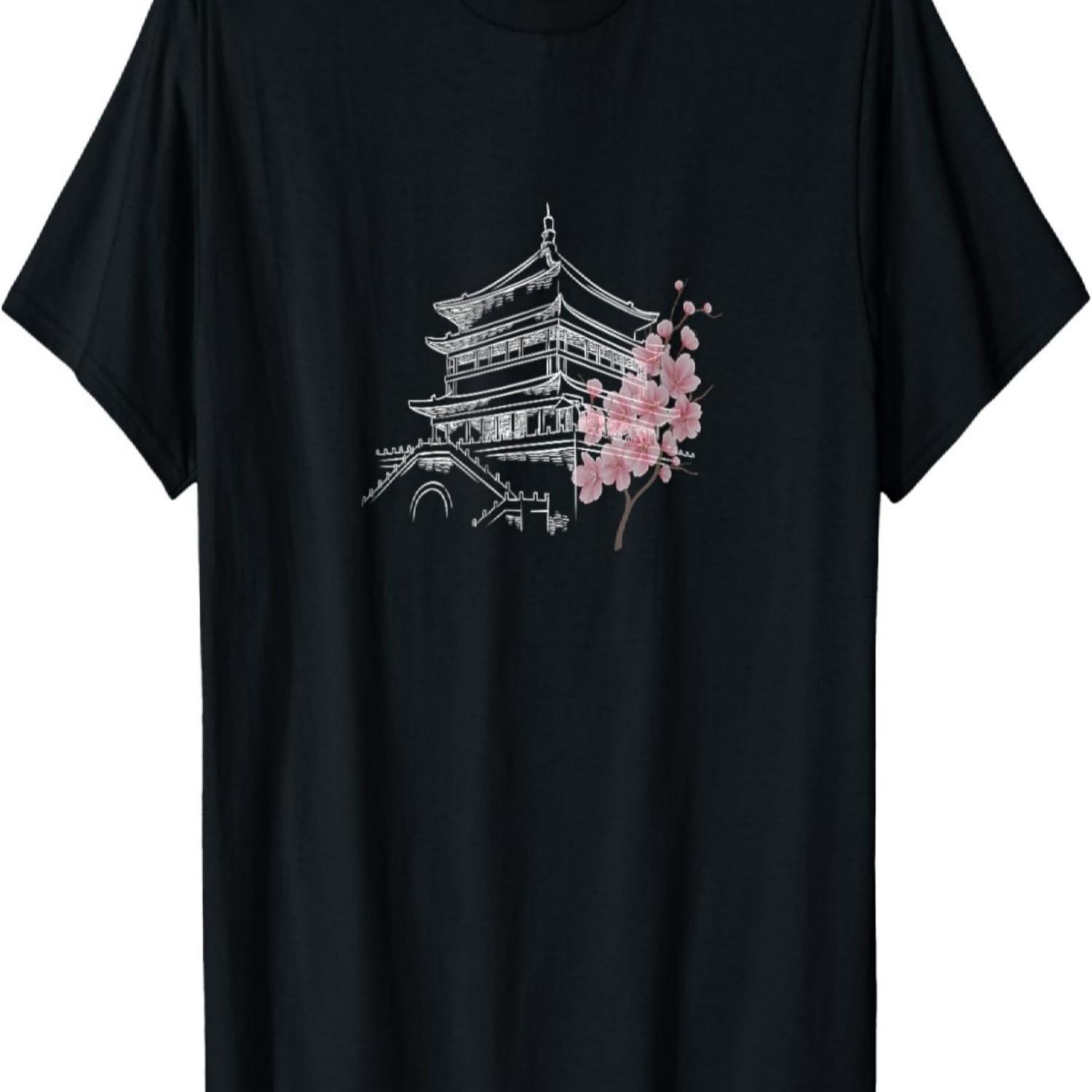 Pavilions and cherry blossom T-Shirt S чёрный