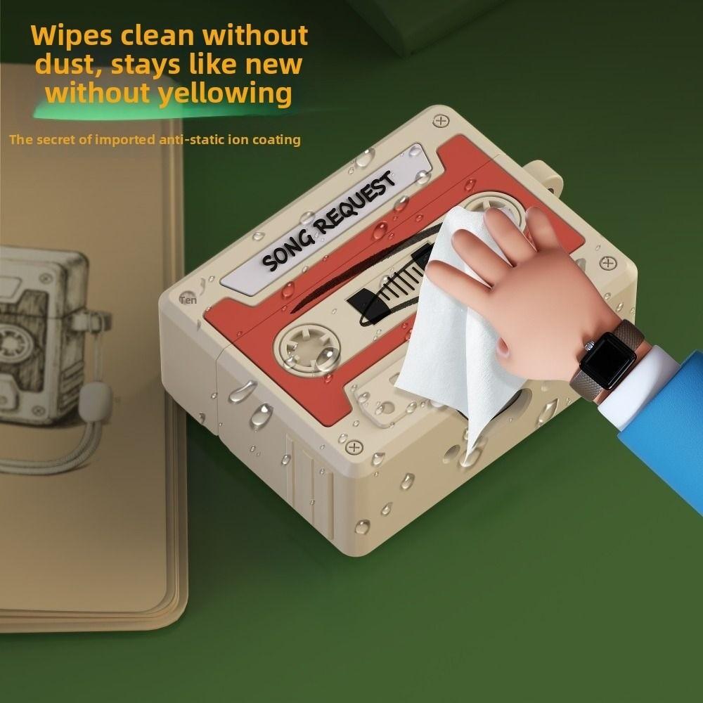 Silicone Earphone Case Retro Cassette Protective Shell for Airpods Pro 3 Accessories