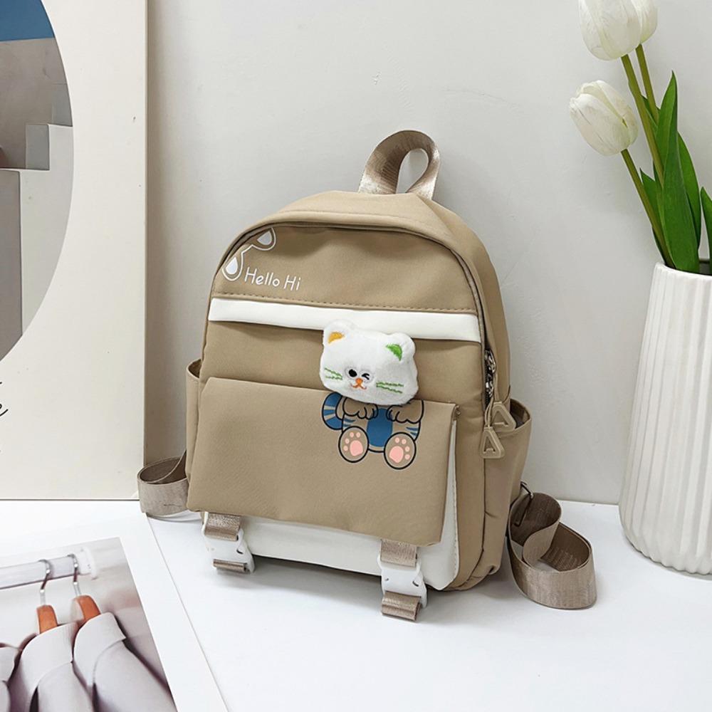 Children's school bag cute fashion casual bag 3-10 years old trend student backpack kitten doll backpack