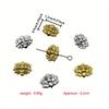 50pcs Lotus Piercing Beads Attachment Jewellery Making Alloy Fittings for Bracelet Necklace Decorative Beads Zinc Alloy Lotus.
