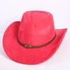 Popular European and American classic suede western cowboy hat men's and women's fashion LO style peach heart cowboy hat