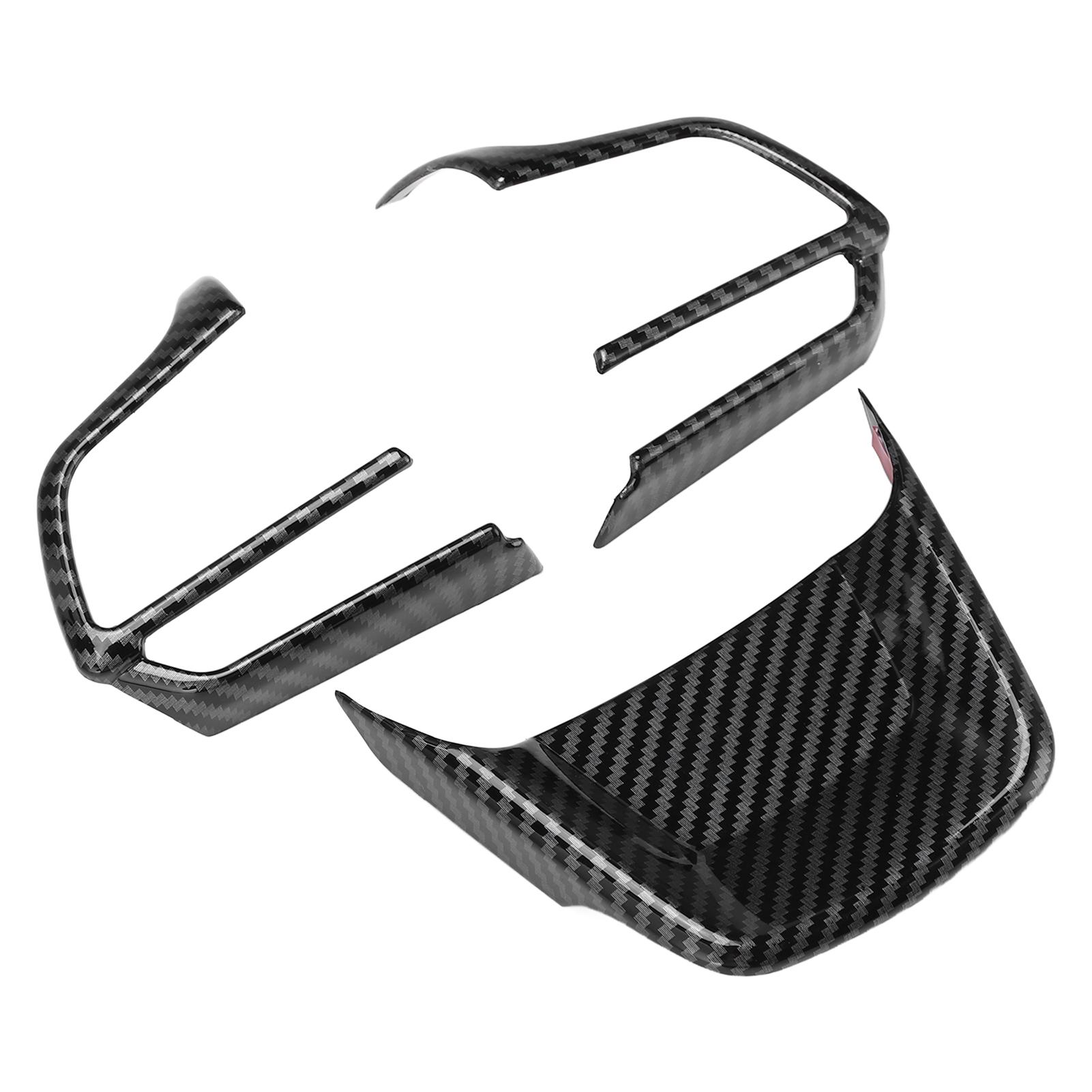 

3pcs Steering Wheel Trim Kit Carbon Fiber Color ABS Frame Replacement for Highlander 2022+