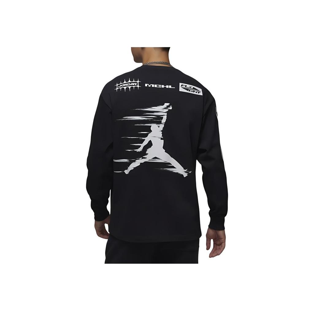 Jordan MVP Comfortable Skin-Friendly Soft Long Sleeve T-Shirt Men Tops Black Sail-White FZ1972010
