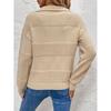 Herbst Strickpullover Langarm Umlegekragen Einfarbig Damen Reiner Farbiger Pullover Neu