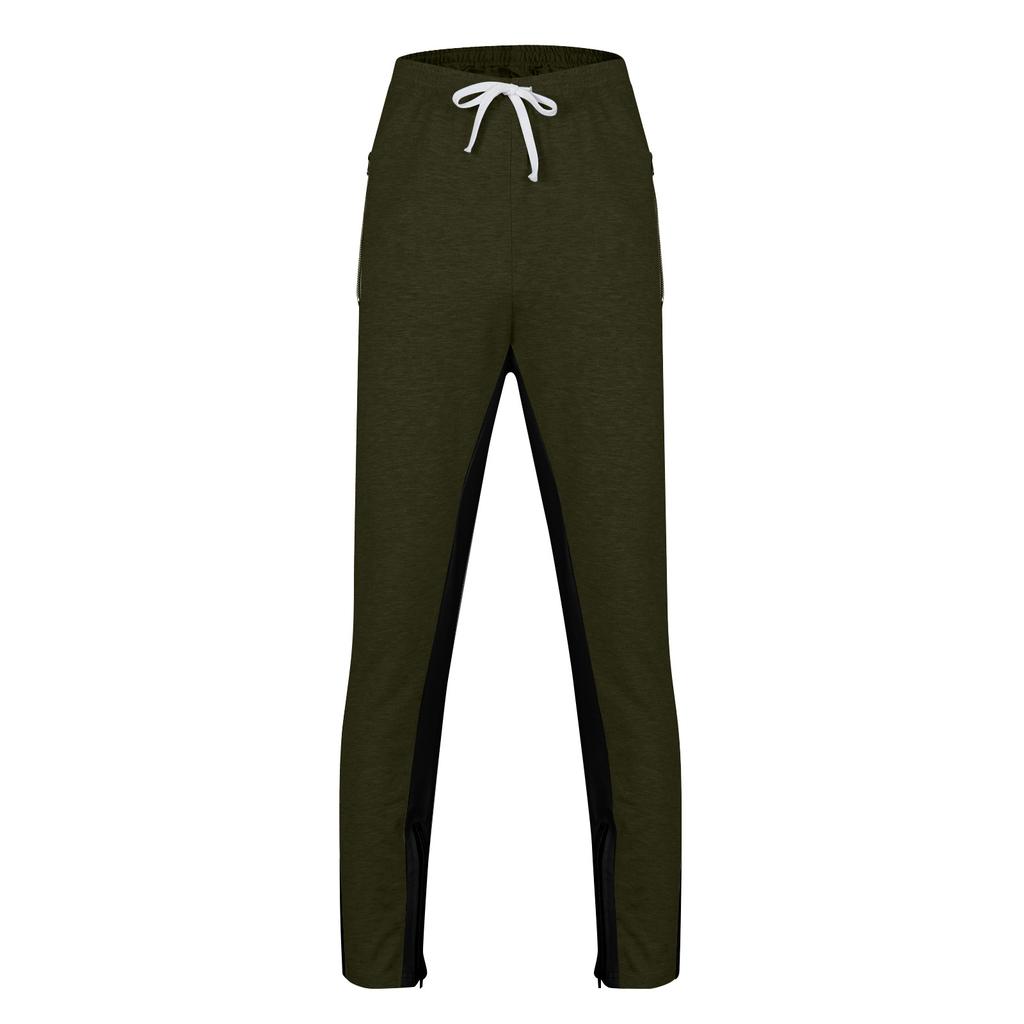 Men's Colorblock Zipper Trousers Men's Casual Fashion Trousers