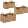 3er Hängekorb-Set Geflochtene Seil-Aufbewahrungskörbe Böhmischer Stil Wandmontierter Organizer für Zuhause und Büro Aufbewahrung