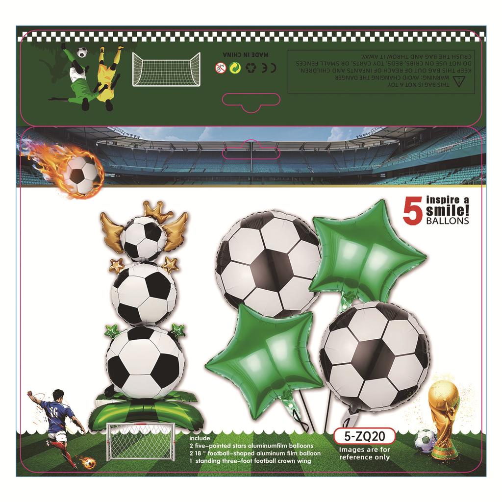 Boys Football Green Balloon Arch Birthday Football Party Decoration World Cup Themed Balloon Set