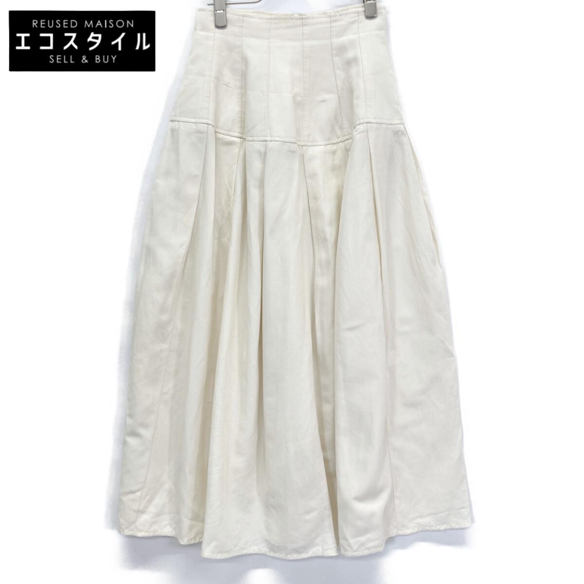 

BLAMINK 23Stainless Steel Cream 7924-230-0343 Linen Blend Maxi Long Skirt skirt 36 creamUsed